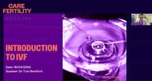 Dr Tom Bamford Intro to IVF on demand event at Care Fertility