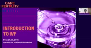 Dr. Mariano Mascarenhas Intro to IVF on demand event at Care Fertility