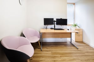 A second consultation room at Care Fertility Bath, set up for patient meetings.