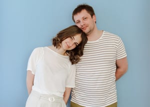 couple leaning head on each other