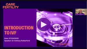 Dr Dr Anthony Rutherford Intro to IVF on demand event at Care Fertility